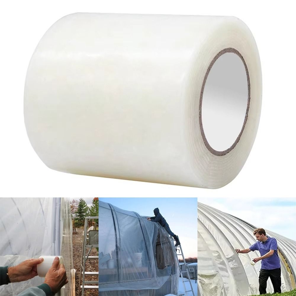 Greenhouse Repair Tape Uv Resistant - เทปซ่อมฟิล์ม 10M ทนต่อรังสียูวีโปร่งใสซ่อมแซมโรงเรือนแพทช์แข็งแรงการเกษตรฟิล์มซ่อมแซมกาวเทปโรงเก็บของ