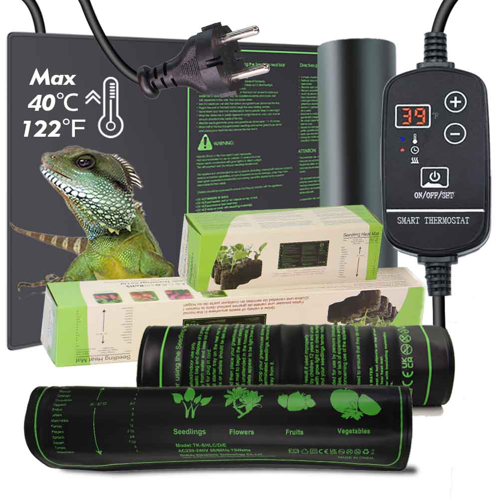 Plant Seedling Heat Mat Waterproof - แผ่นทำความร้อนต้นไม้7-100วัตต์สามารถปรับอุณหภูมิได้16 ℃ ถึง40 ℃ เสื่อความร้อนสัตว์เลื้อยคลานกันน้ำสำหรับ Grow