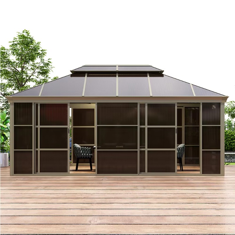 Polycarbonate Greenhouse Aluminum Frame - เรือนกระจกโพลีคาร์บอเนตขนาด 400*600 ซม. โครงอะลูมิเนียม สำหรับลานบ้าน/ศาลาพักผ่อน ขาย