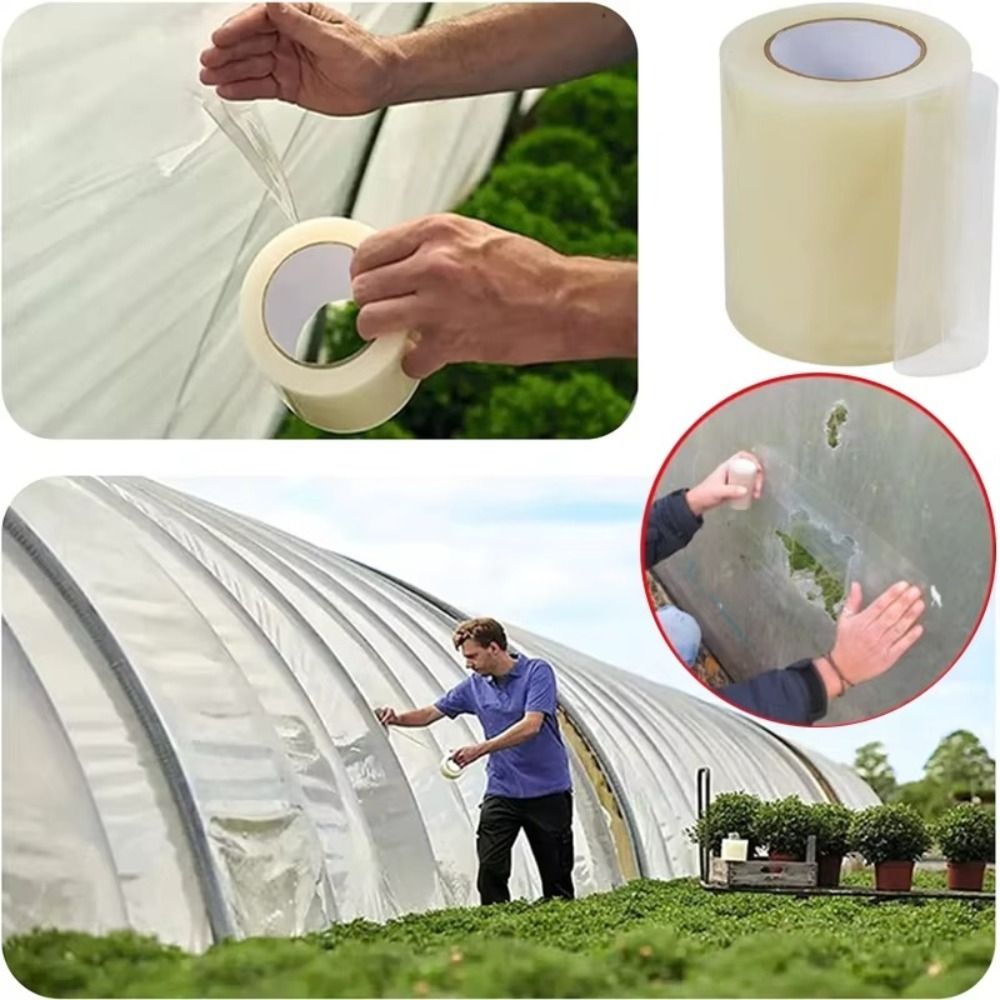 Greenhouse Repair Tape Uv Resistant - เทปซ่อมฟิล์มกันรังสียูวีแบบใส ยึดติดแน่น ซ่อมแซมโรงเรือน ซ่อมแซมฟิล์มสวน