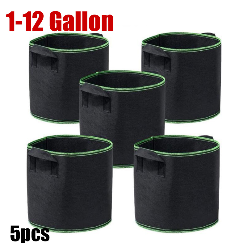 Plant Nursery Grow Bags Fabric 5 Gallon - ถุงปลูกต้นไม้ผ้าขนาด 1 3 5 10 แกลลอน