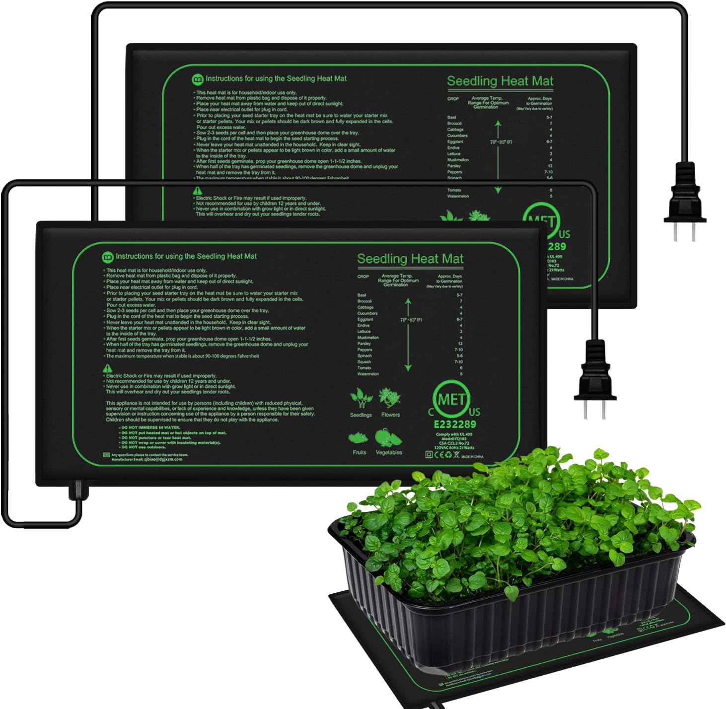 Plant Seedling Heat Mat Waterproof - แผ่นทำความร้อนสำหรับต้นกล้าขนาด 10/25/50 ซม. แผ่นทำความร้อนสำหรับพืชในร่ม แผ่นทำความร้อนกันน้ำสำหรับการงอกของเมล็ด แผ่นทำความร้อนเพื่อการขยายพันธุ์