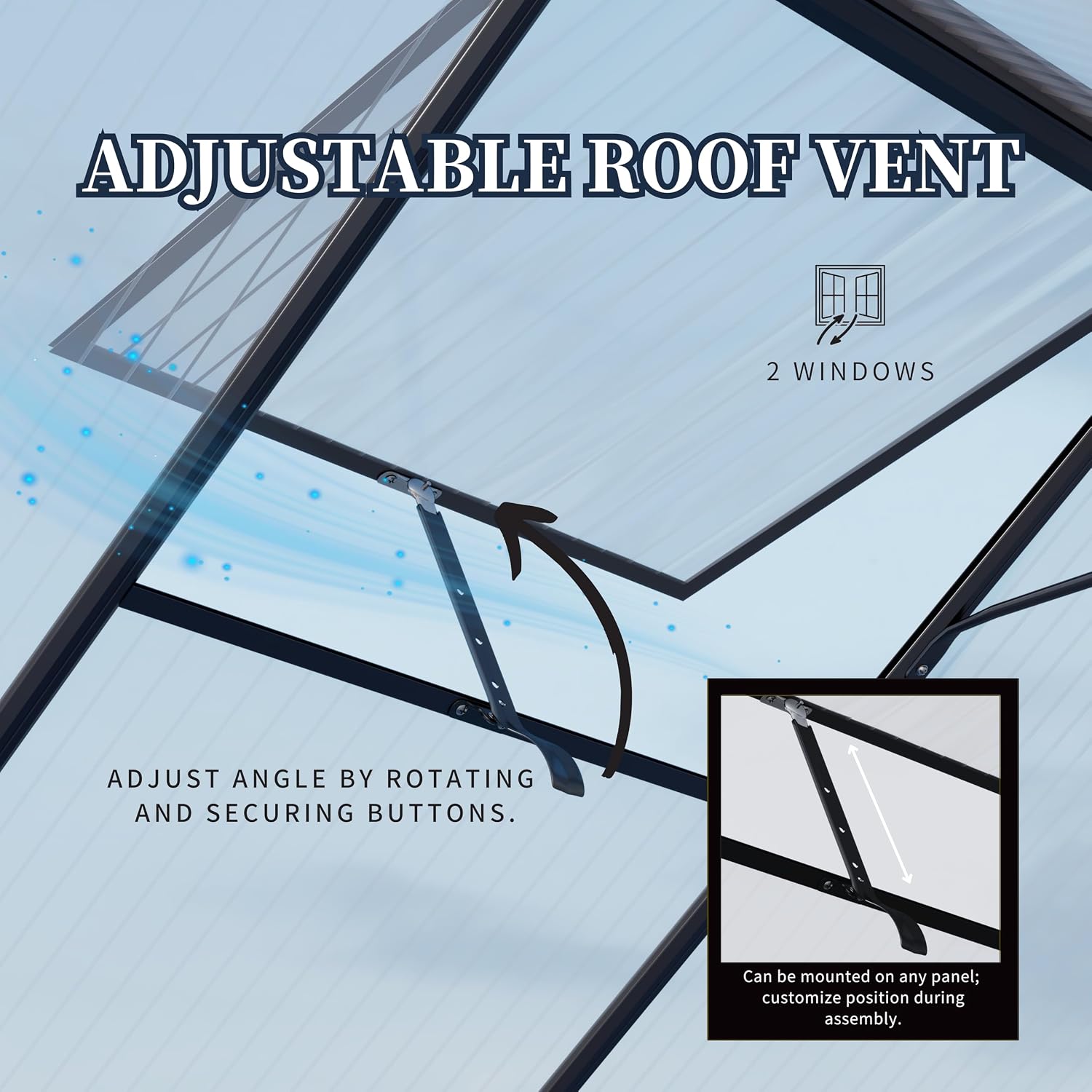 เรือนกระจกแบบเดินเข้าได้ โครงอ - Polycarbonate Greenhouse Aluminum Frame บทวิจารณ์และราคา