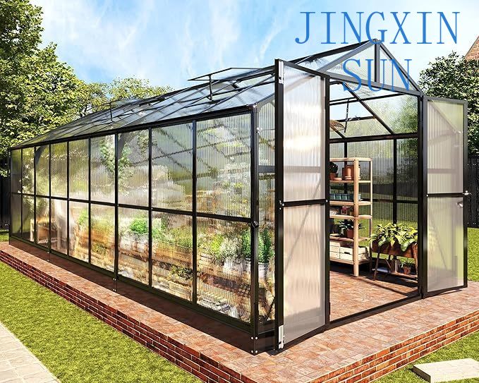 โรงเรือนขนาดเล็กโครงโลหะอลูมิเ - Polycarbonate Greenhouse Aluminum Frame บทวิจารณ์และราคา