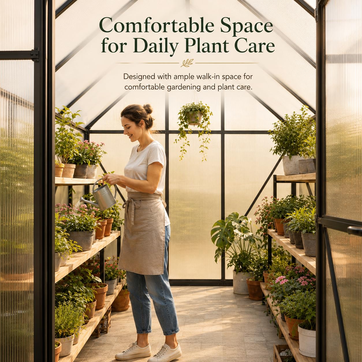 เรือนกระจกโพลีคาร์บอเนตขนาดเล็ - Polycarbonate Greenhouse Aluminum Frame บทวิจารณ์และราคา