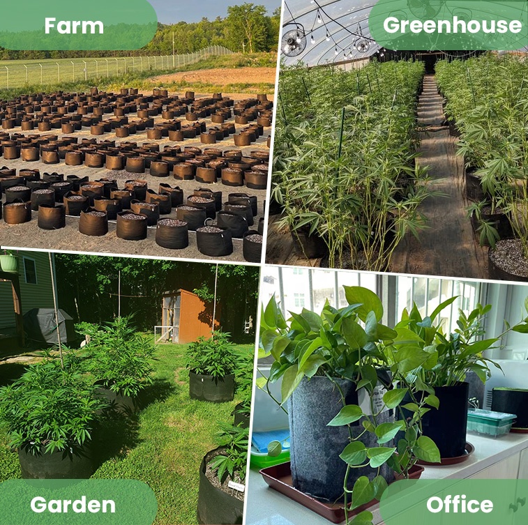 กระถางผ้าสำหรับปลูกต้นไม้ 5 แก - Plant Nursery Grow Bags Fabric 5 Gallon บทวิจารณ์และราคา