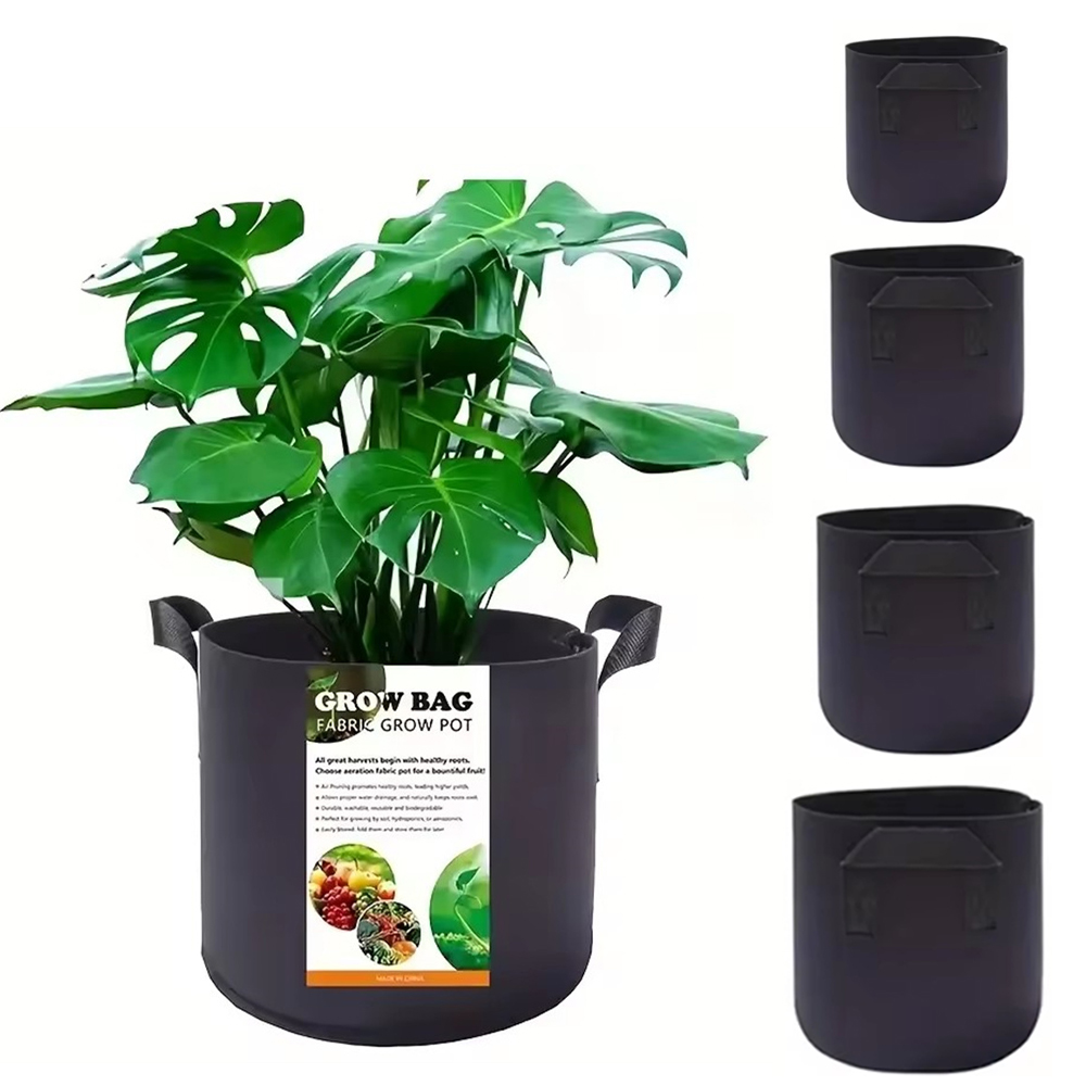 ถุงปลูกผัก/ดอกไม้/พืช ขนาด 1/2 - Plant Nursery Grow Bags Fabric 5 Gallon บทวิจารณ์และราคา