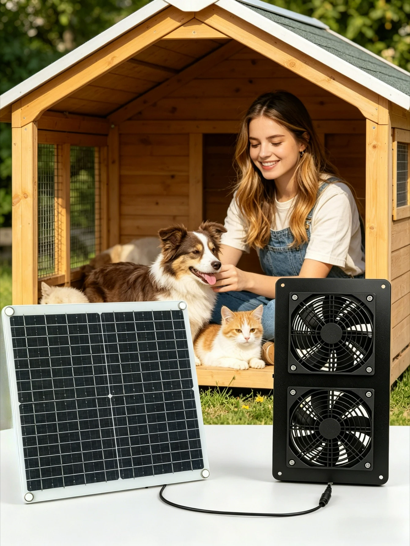 พัดลมระบายอากาศพลังงานแสงอาทิต - Greenhouse Circulation Fan Waterproof บทวิจารณ์และราคา