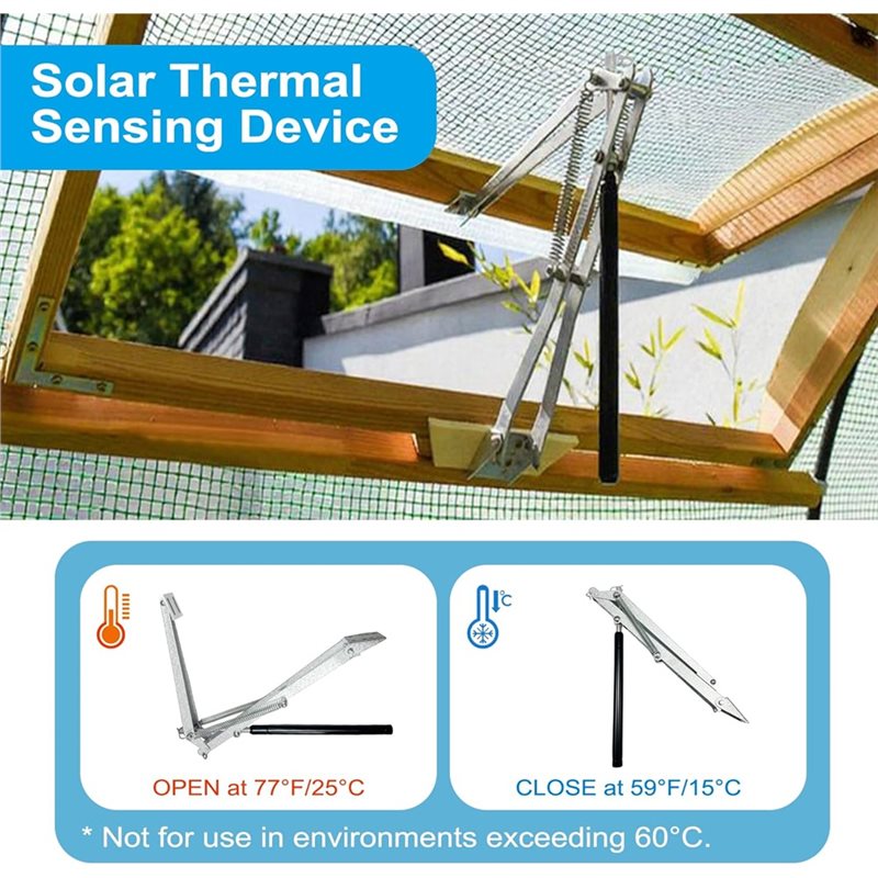 AEE4-2PCS ชุดเปิด-ปิดหน้าต่างโ - Automatic Greenhouse Roof Vent Opener Solar บทวิจารณ์และราคา