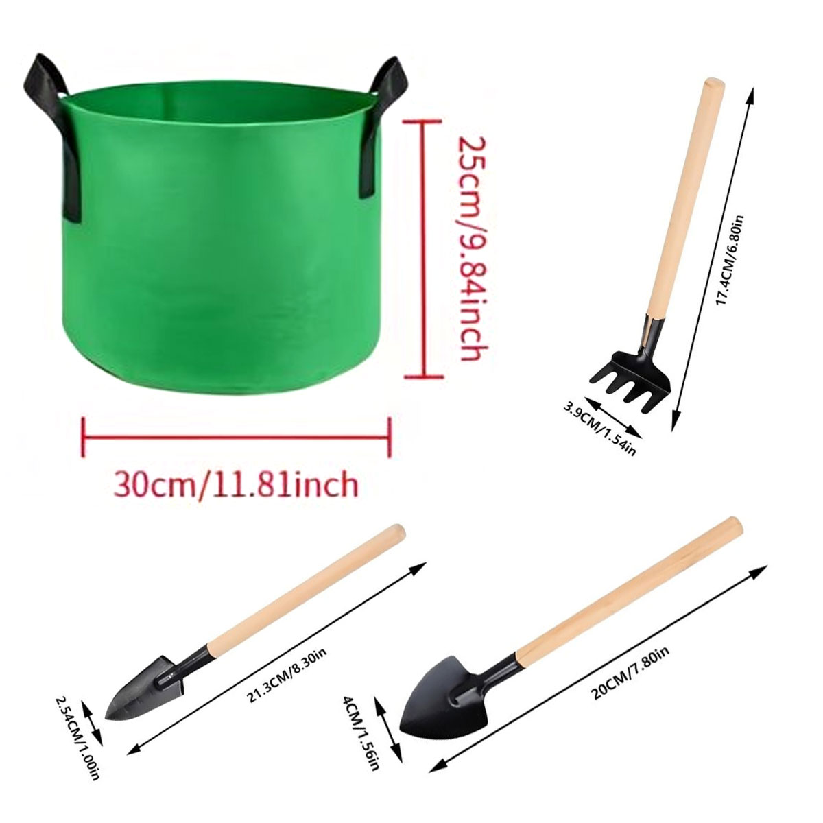 6 ชิ้น/ชุด ถุงปลูกผ้าสีสุ่มขนา - Plant Nursery Grow Bags Fabric 5 Gallon บทวิจารณ์และราคา