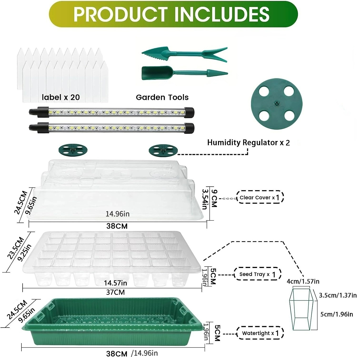 ถาดเพาะเมล็ดพร้อมไฟปลูกต้นไม้  - Seed Starter Tray Kit With Grow Light บทวิจารณ์และราคา