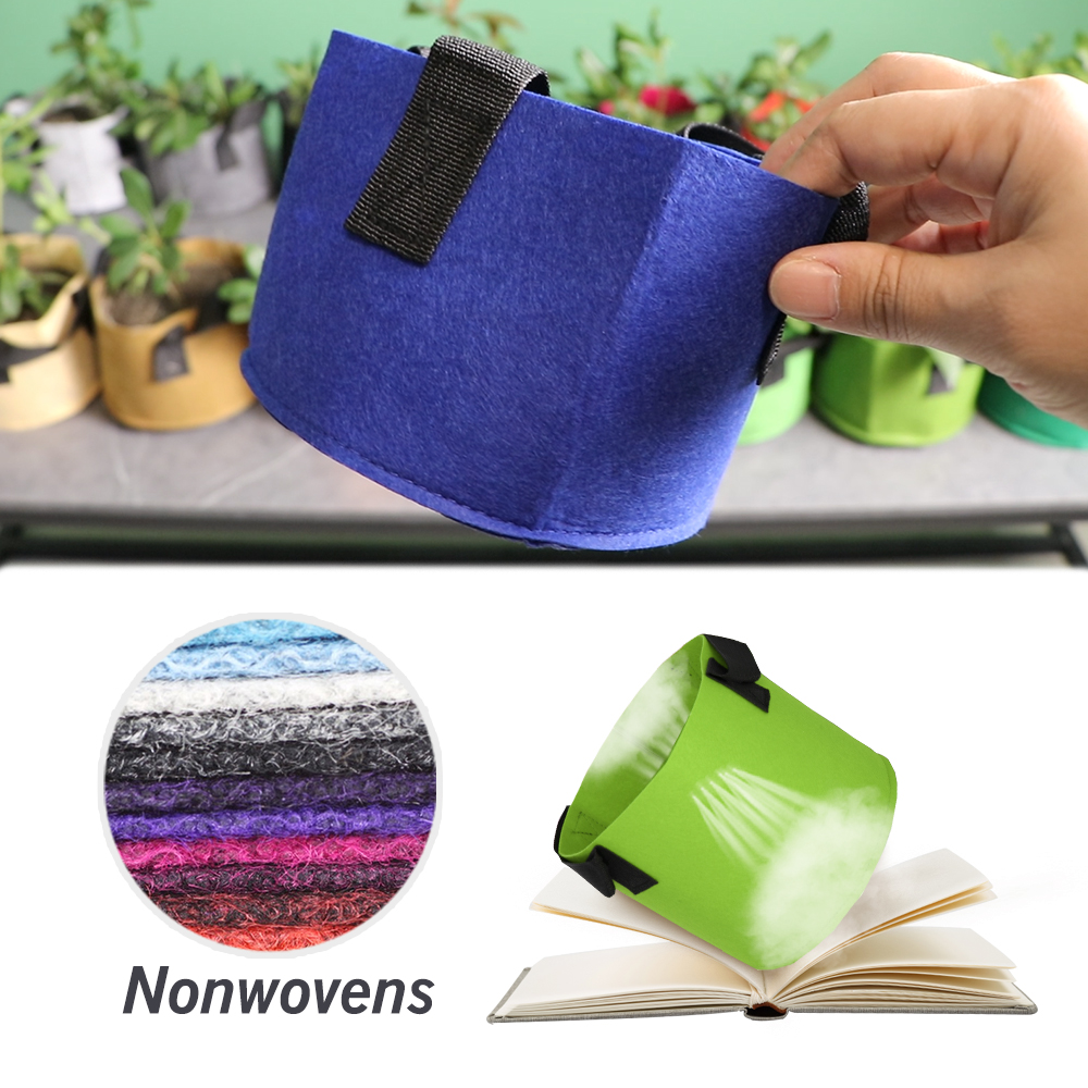 ถุงใส่ Grow สำหรับปลูกผักพร้อม - Plant Nursery Grow Bags Fabric 5 Gallon บทวิจารณ์และราคา