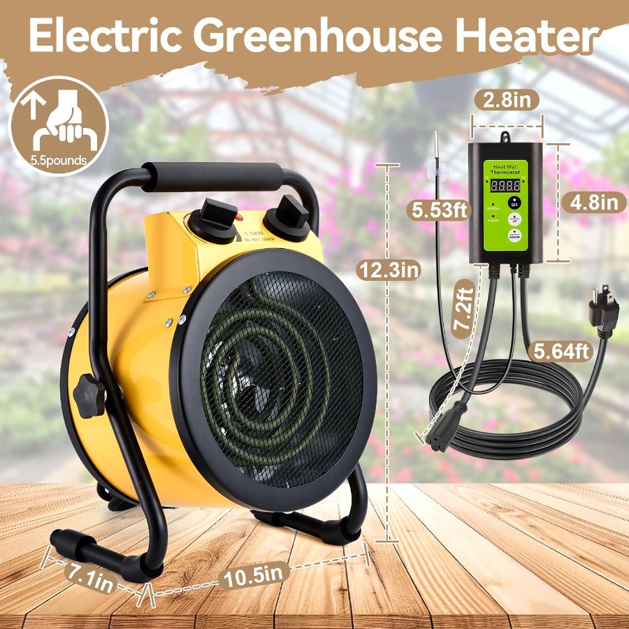 เครื่องทำความร้อนในเรือนกระจกพ - Greenhouse Heater Electric Digital Thermostat บทวิจารณ์และราคา