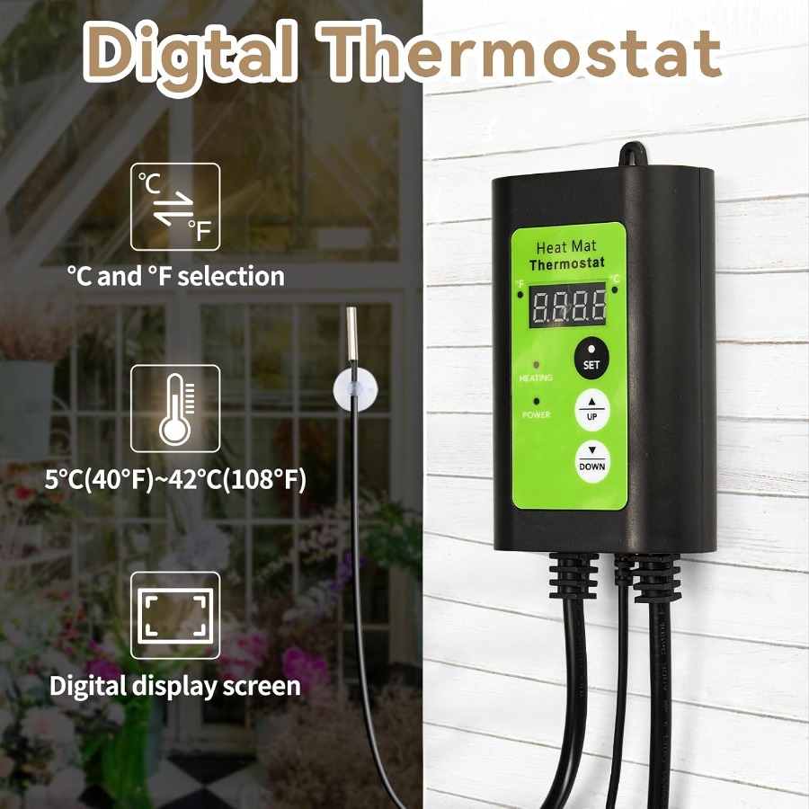 เครื่องทำความร้อนในเรือนกระจกพ - Greenhouse Heater Electric Digital Thermostat บทวิจารณ์และราคา