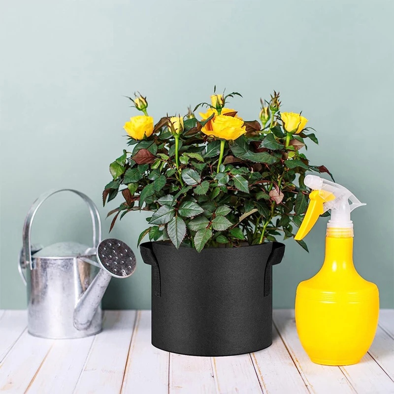 ชุดถุงปลูกผ้าระบายอากาศ 5 ชิ้น - Plant Nursery Grow Bags Fabric 5 Gallon บทวิจารณ์และราคา