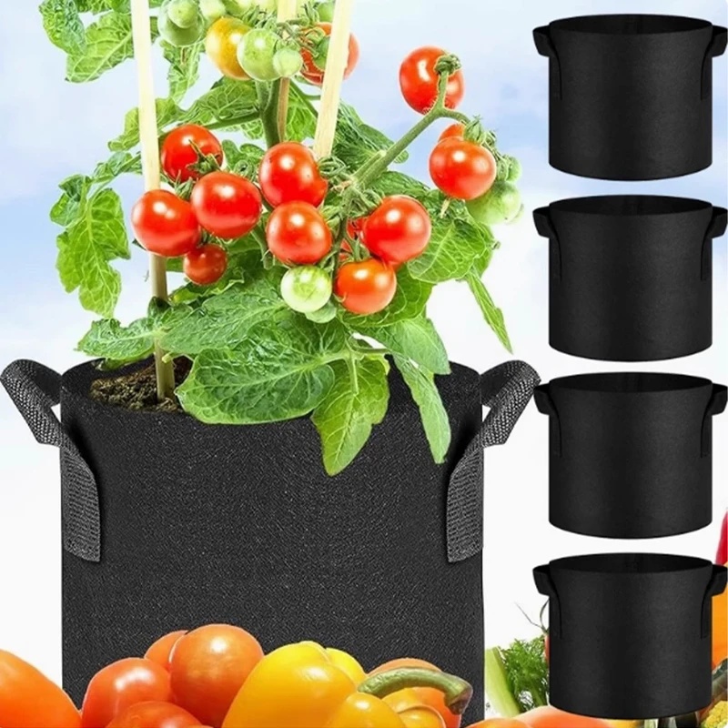 ชุดถุงปลูกผ้าระบายอากาศ 5 ชิ้น - Plant Nursery Grow Bags Fabric 5 Gallon บทวิจารณ์และราคา