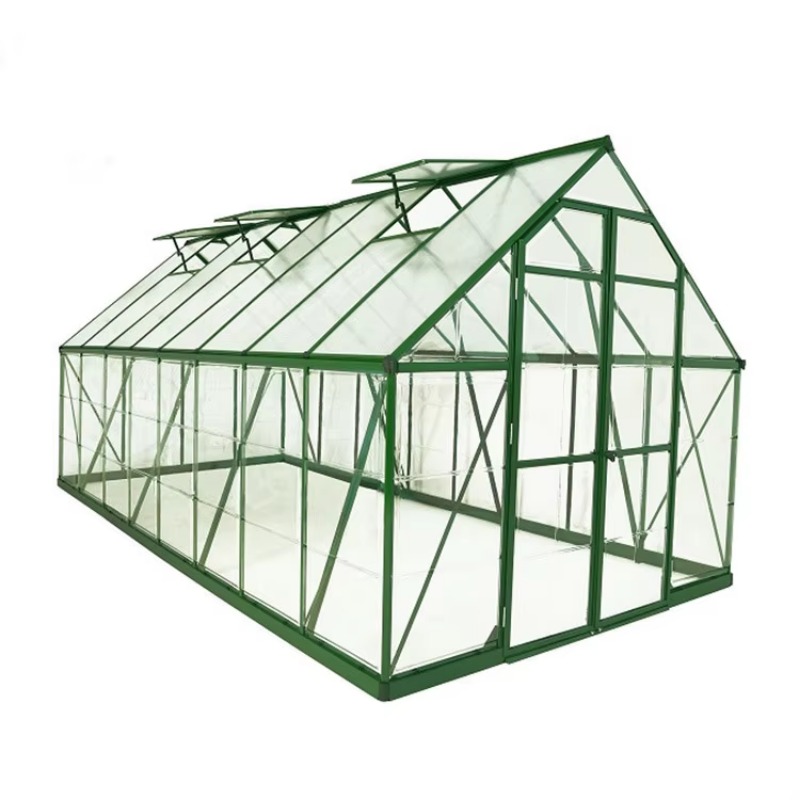 เรือนกระจกสวนโพลีคาร์บอเนตแบบว - Polycarbonate Greenhouse Aluminum Frame บทวิจารณ์และราคา