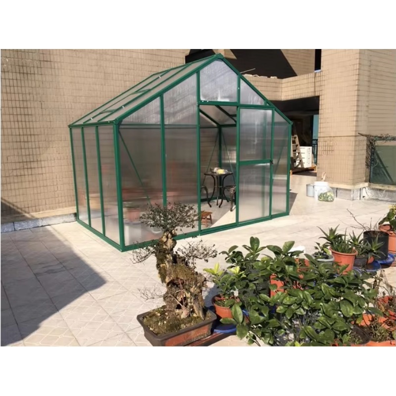 เรือนกระจกสวนโพลีคาร์บอเนตแบบว - Polycarbonate Greenhouse Aluminum Frame บทวิจารณ์และราคา