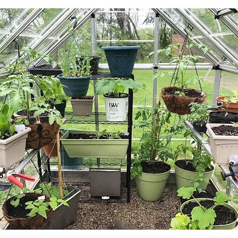 เรือนกระจกสวนโพลีคาร์บอเนตแบบว - Polycarbonate Greenhouse Aluminum Frame บทวิจารณ์และราคา
