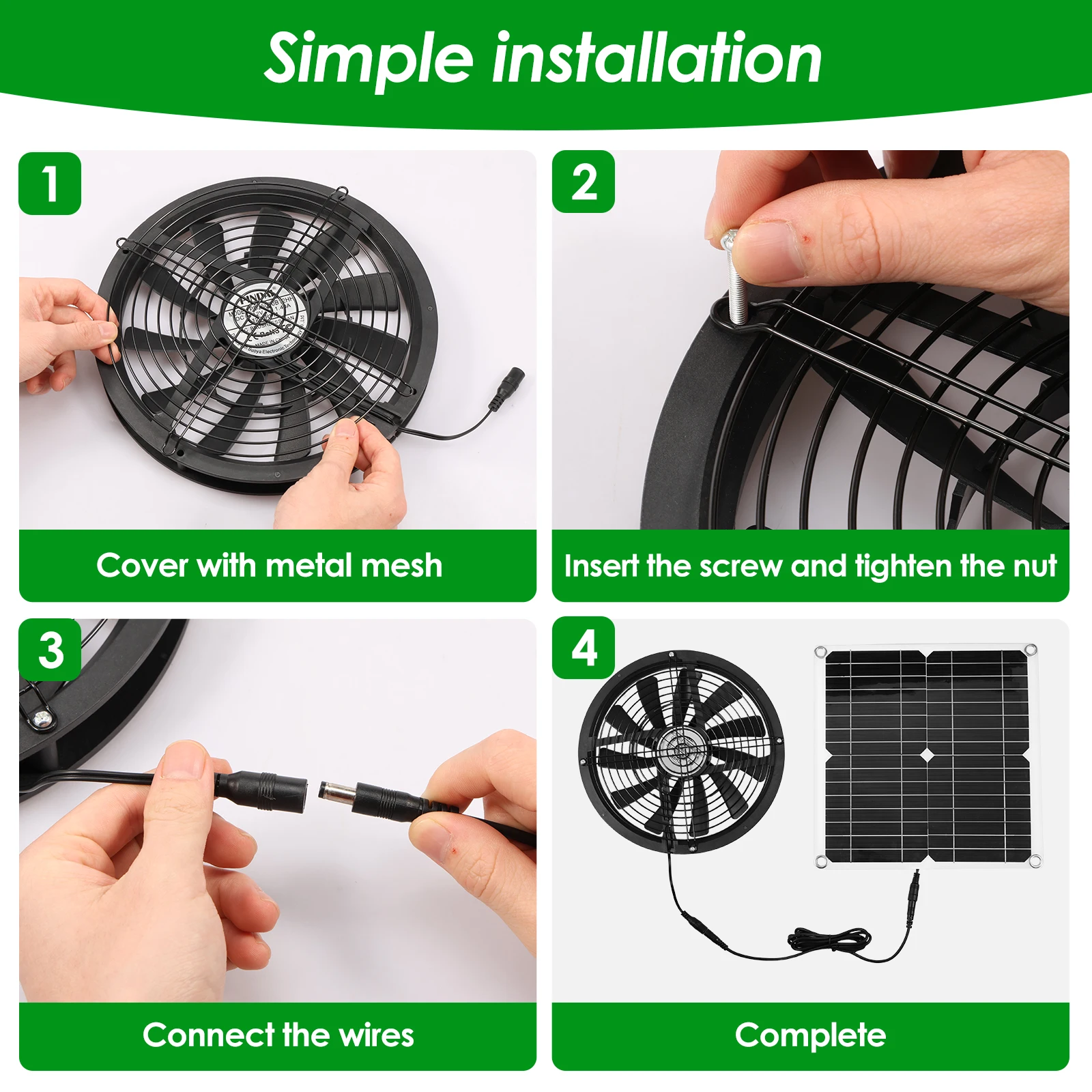 ชุดพัดลมพลังงานแสงอาทิตย์ 100W - Greenhouse Circulation Fan Waterproof บทวิจารณ์และราคา