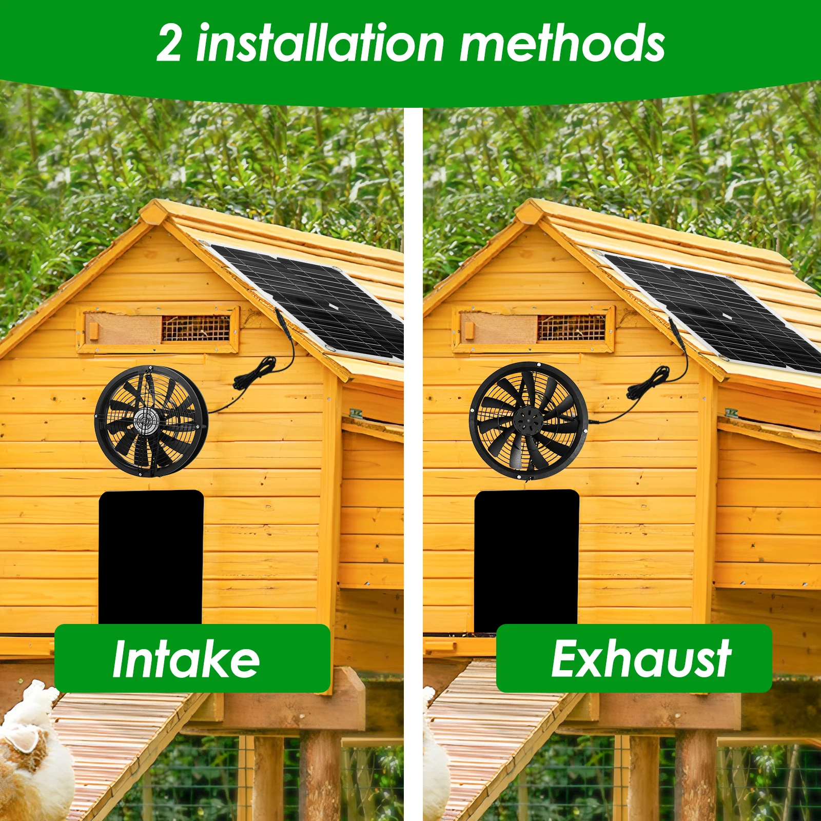 ชุดพัดลมพลังงานแสงอาทิตย์ 100W - Greenhouse Circulation Fan Waterproof บทวิจารณ์และราคา