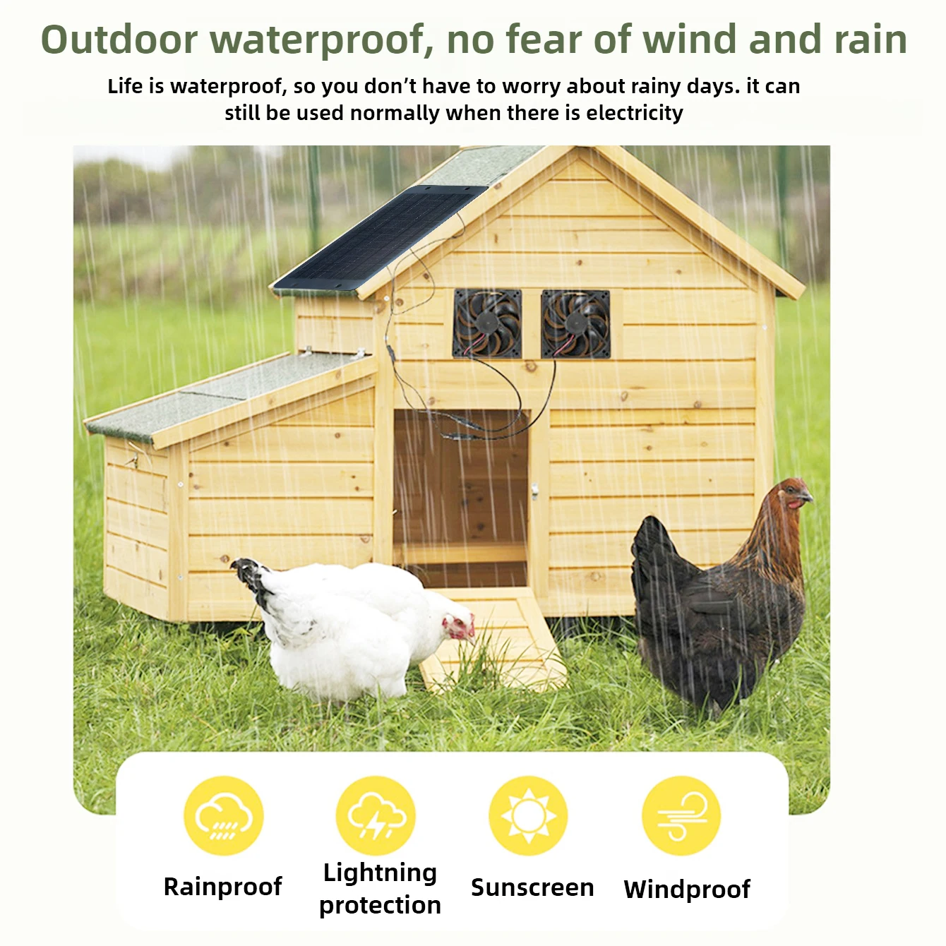 พัดลมระบายความร้อนพลังงานแสงอา - Greenhouse Circulation Fan Waterproof บทวิจารณ์และราคา