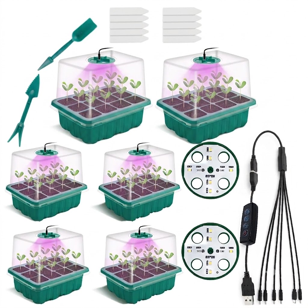 ชุดไฟ LED ปลูกพืชแบบเต็มสเปกตร - Seed Starter Tray Kit With Grow Light บทวิจารณ์และราคา