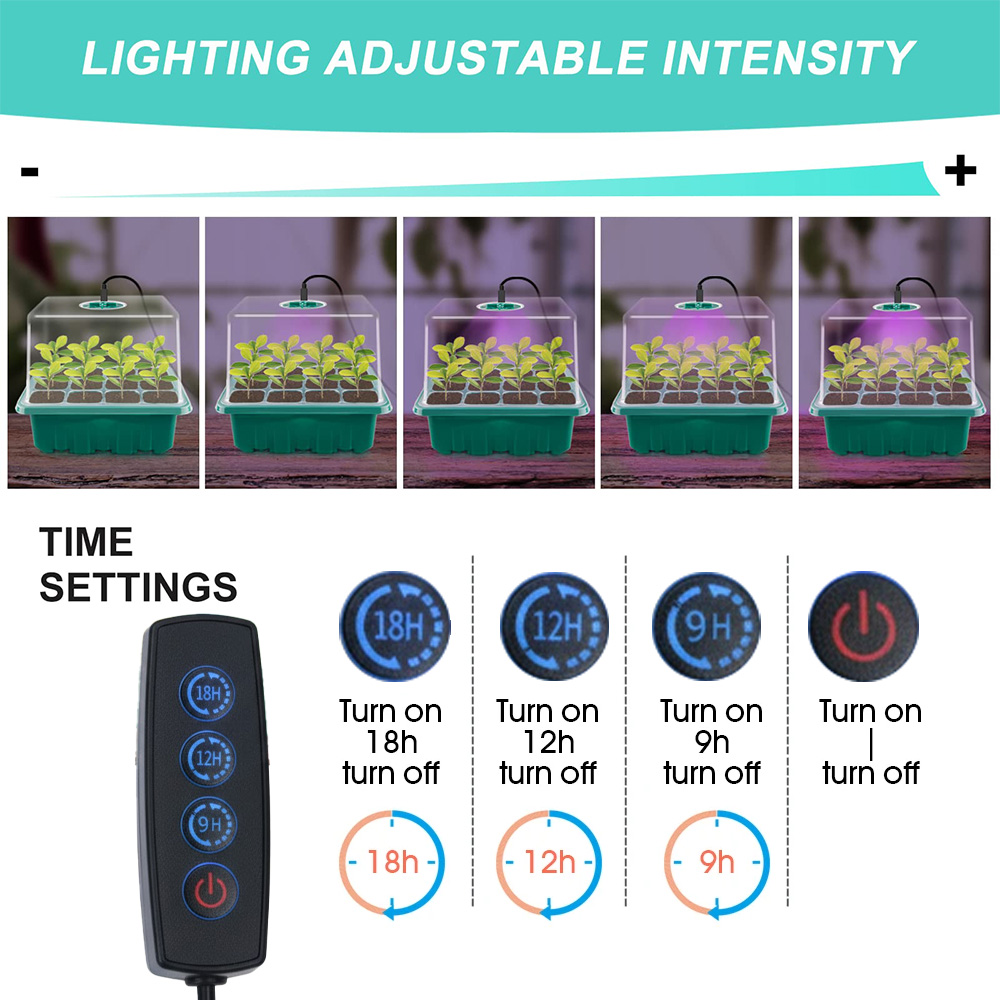 ชุดไฟ LED ปลูกพืชแบบเต็มสเปกตร - Seed Starter Tray Kit With Grow Light บทวิจารณ์และราคา