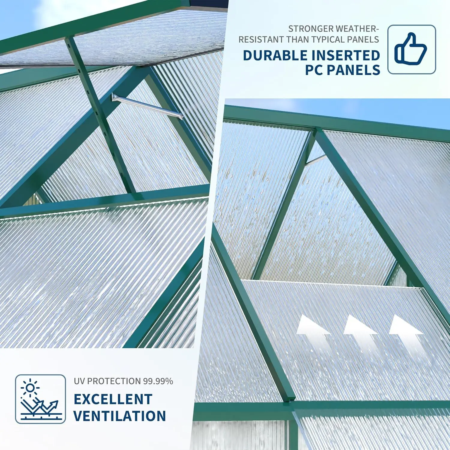 เรือนกระจกโพลีคาร์บอเนต ขนาด 6 - Polycarbonate Greenhouse Aluminum Frame บทวิจารณ์และราคา