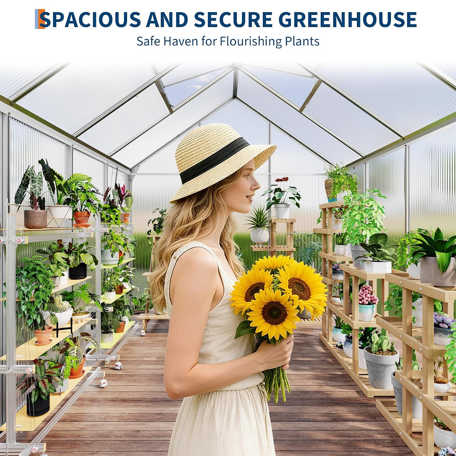 ชุดเรือนกระจกโพลีคาร์บอเนตขนาด - Polycarbonate Greenhouse Aluminum Frame บทวิจารณ์และราคา
