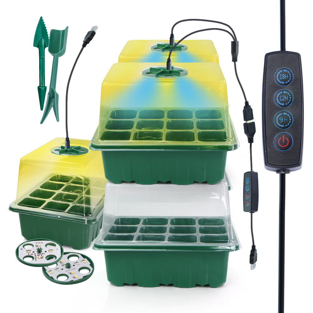 LED เนอสเซอรี่หม้อ Grow Light  - Seed Starter Tray Kit With Grow Light บทวิจารณ์และราคา