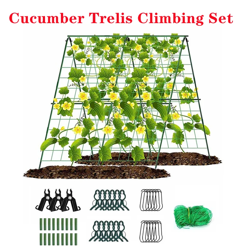 แตงกวา Trellis ชุด A-Frame สํา - Plant Support Trellis Netting Climbing บทวิจารณ์และราคา