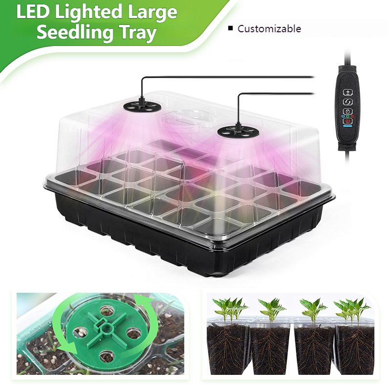 ชุดเริ่มต้นเพาะเมล็ดพร้อมไฟปลู - Seed Starter Tray Kit With Grow Light บทวิจารณ์และราคา