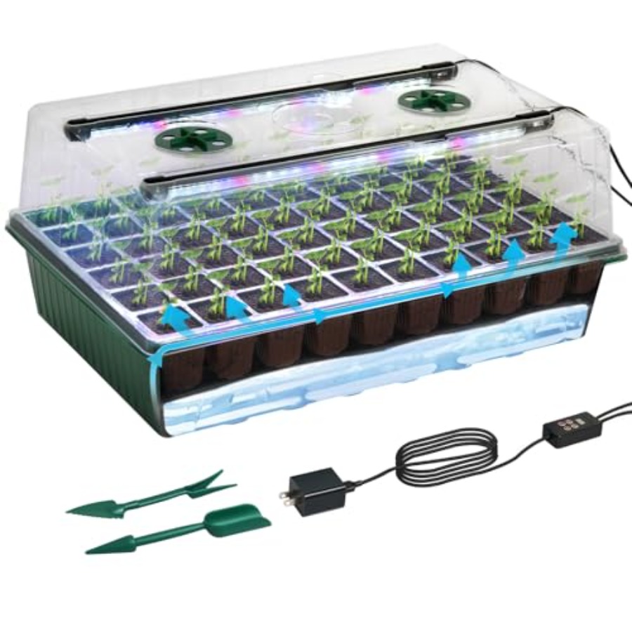 ถาดเพาะเมล็ดพร้อมไฟปลูก ชุดเพา - Seed Starter Tray Kit With Grow Light บทวิจารณ์และราคา