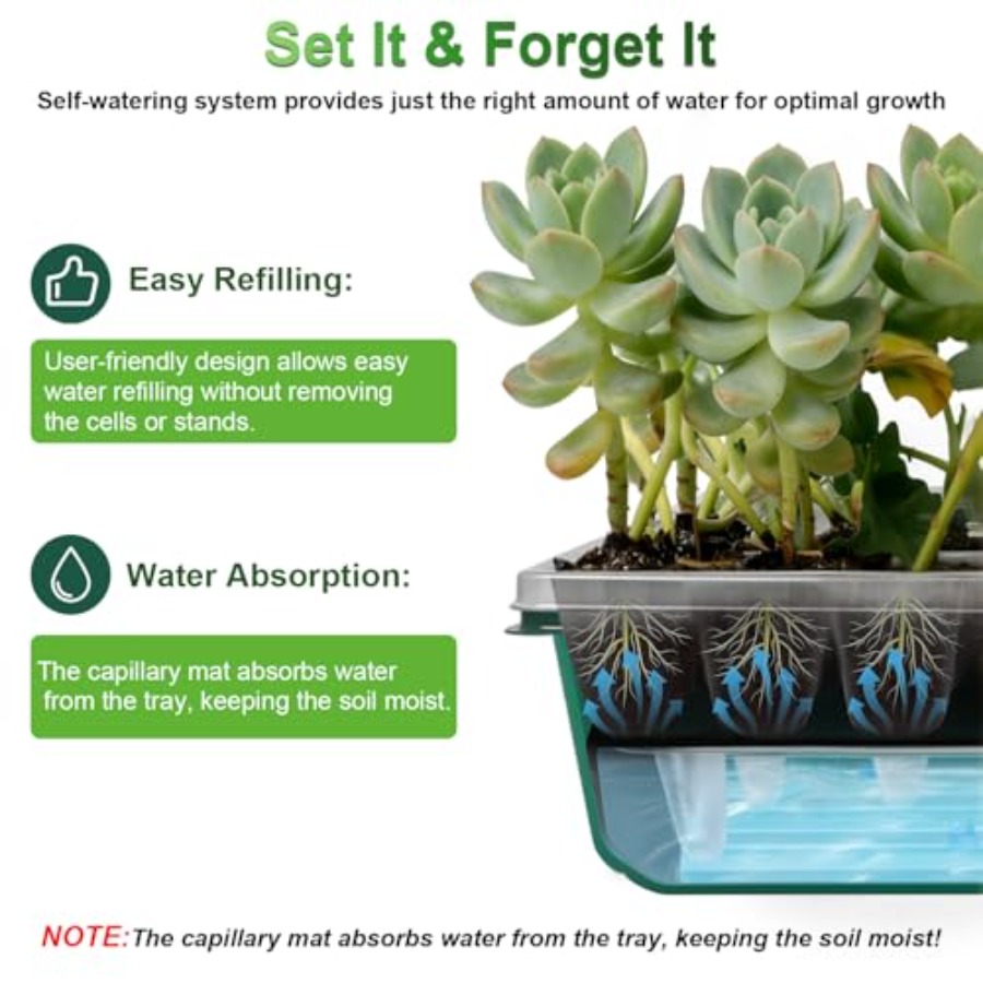 ถาดเพาะเมล็ดพร้อมไฟปลูก ชุดเพา - Seed Starter Tray Kit With Grow Light บทวิจารณ์และราคา
