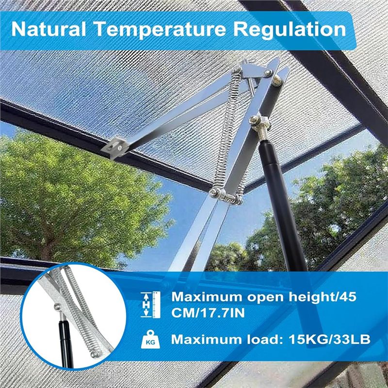 WORTHOWN-ตัวเปิดช่องระบายอากาศ - Automatic Greenhouse Roof Vent Opener Solar บทวิจารณ์และราคา