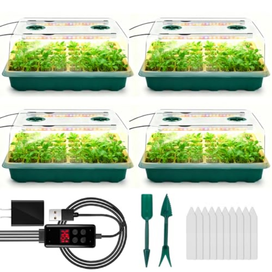 ถาดเพาะเมล็ดพร้อมไฟปลูก, ชุดเพ - Seed Starter Tray Kit With Grow Light บทวิจารณ์และราคา