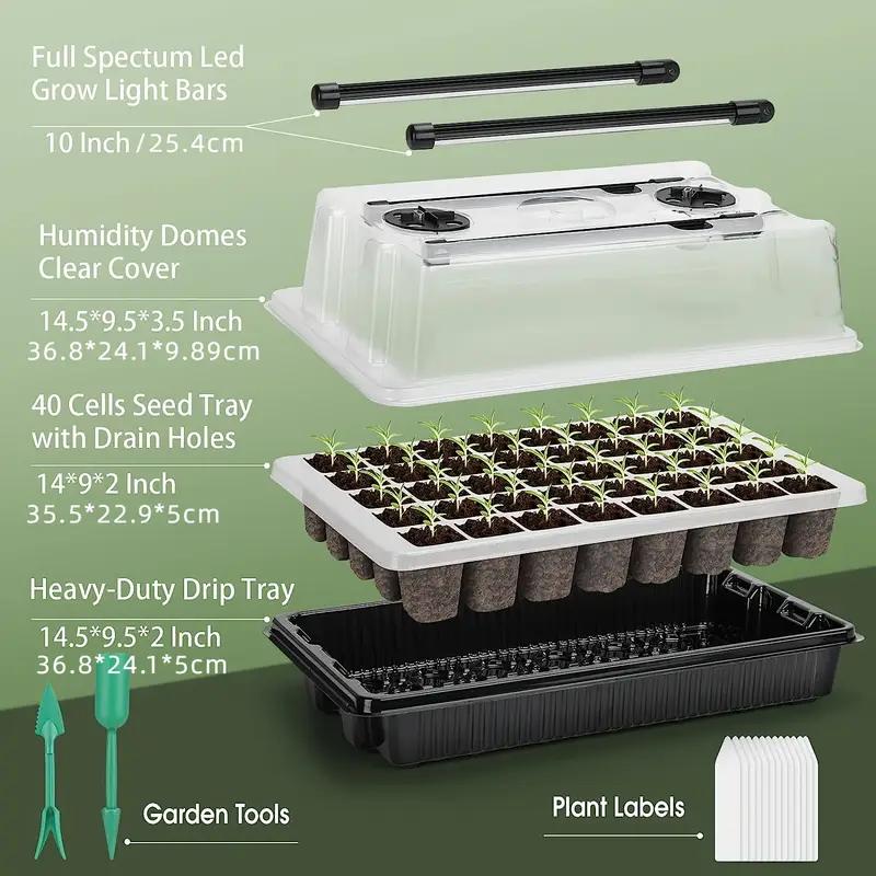 ชุดถาดเพาะเมล็ด 3 แพ็ค 120 ช่อ - Seed Starter Tray Kit With Grow Light บทวิจารณ์และราคา
