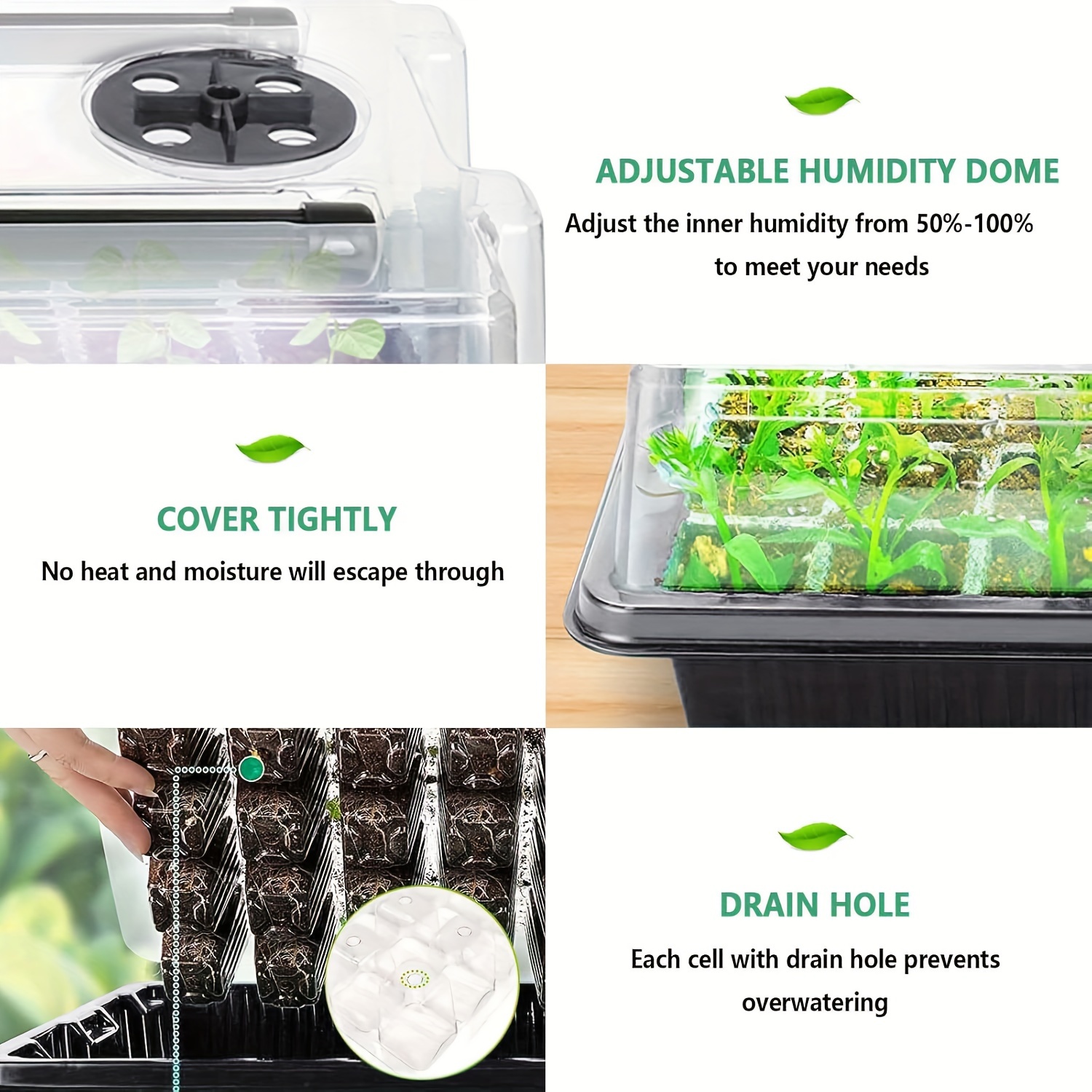 ชุดถาดเพาะเมล็ด 3 แพ็ค 120 ช่อ - Seed Starter Tray Kit With Grow Light บทวิจารณ์และราคา