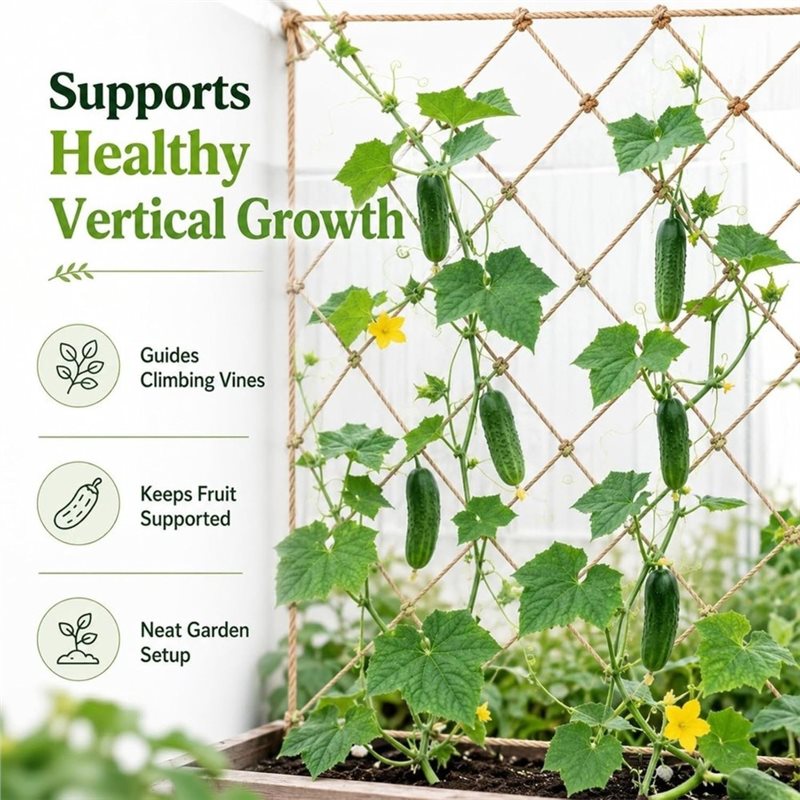 ตาข่ายรองรับต้นไม้ปีนเขา ABUG- - Plant Support Trellis Netting Climbing บทวิจารณ์และราคา
