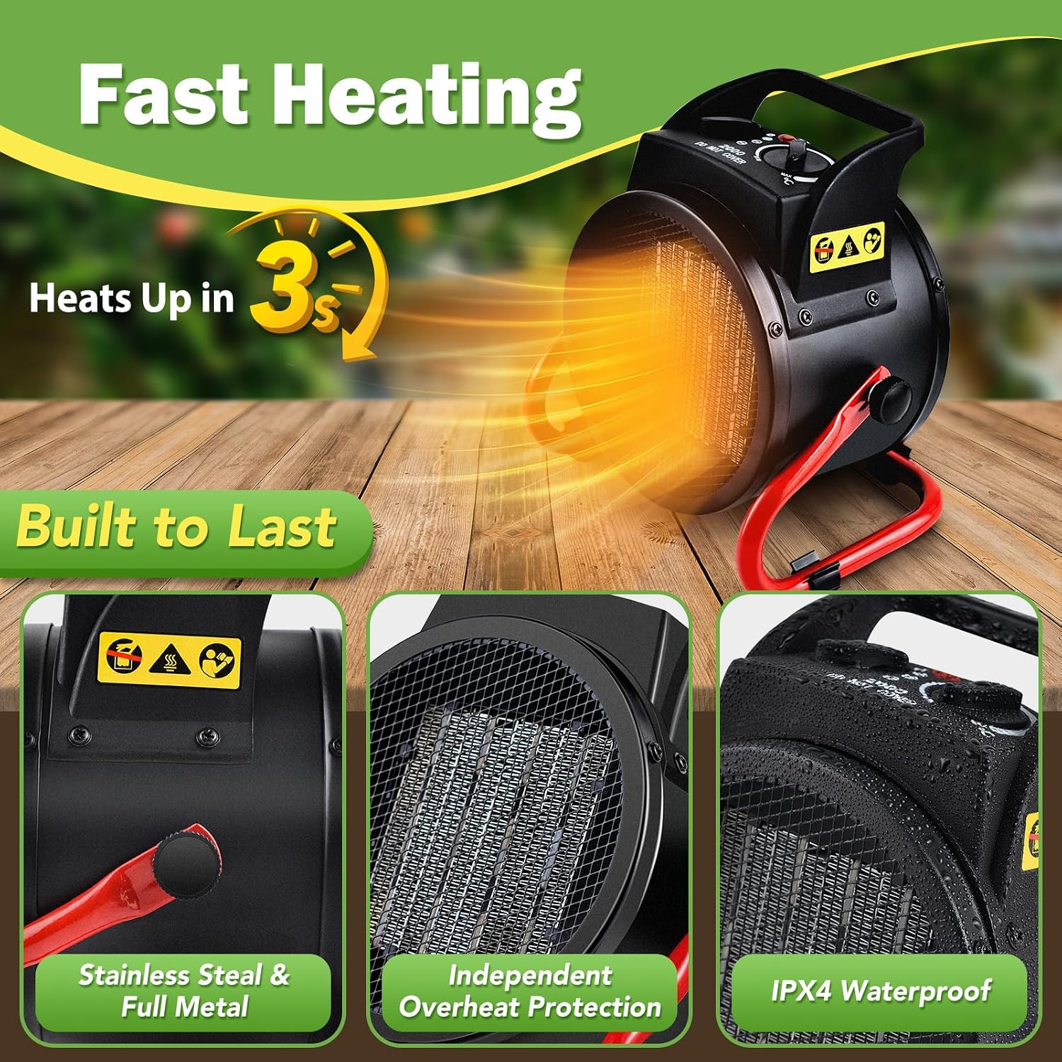 เครื่องทำความร้อนสำหรับเรือนกร - Greenhouse Heater Electric Digital Thermostat บทวิจารณ์และราคา