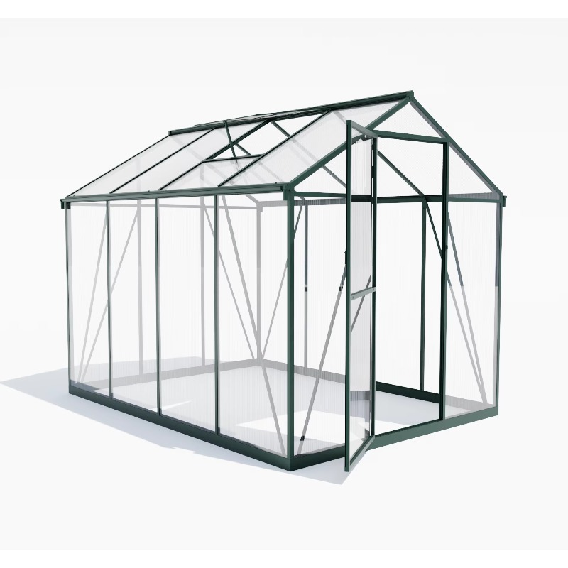 ชุดเรือนกระจกสำเร็จรูปสำหรับสว - Polycarbonate Greenhouse Aluminum Frame บทวิจารณ์และราคา