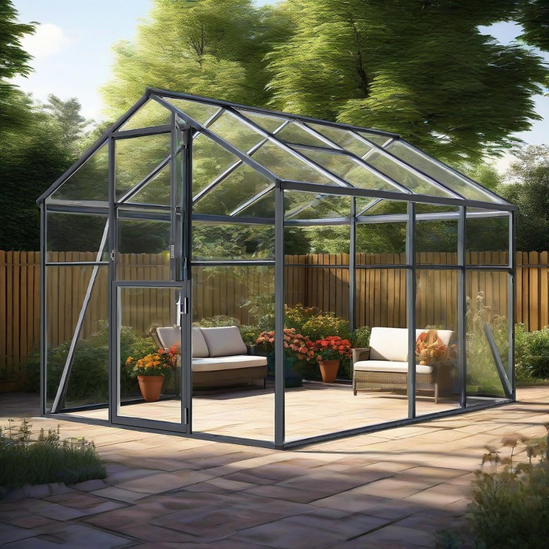 ชุดเรือนกระจกสำเร็จรูปสำหรับสว - Polycarbonate Greenhouse Aluminum Frame บทวิจารณ์และราคา