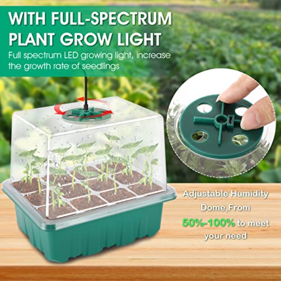 ถาดเพาะเมล็ดพร้อมไฟ, ชุดอุปกรณ - Seed Starter Tray Kit With Grow Light บทวิจารณ์และราคา